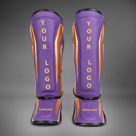 Custom Venum Shin Guards - Dark Purple Special Edition