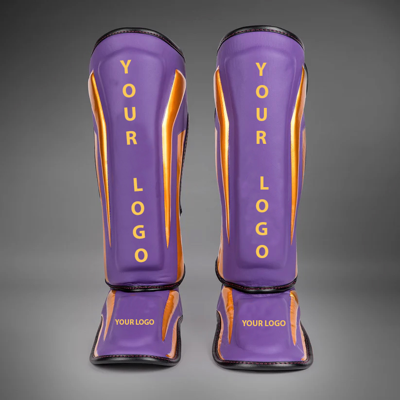 Custom Venum Shin Guards - Dark Purple Special Edition