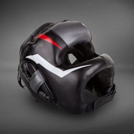 Custom Elite Iron Headguard for Boxing & MMA – Black | Professional Protective Headgear