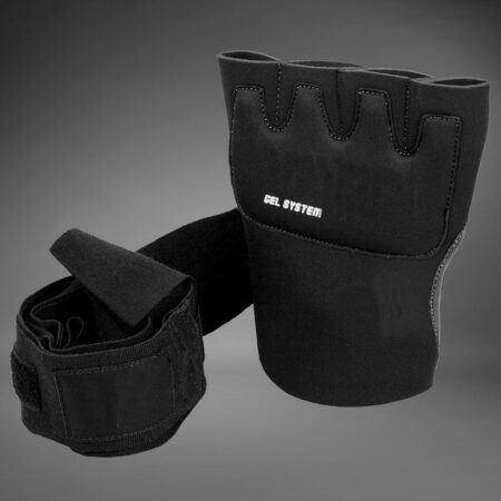 Venam Gel Kontact Glove Wraps – Black | Protective Gel Boxing Wraps (One Size Fits Most)