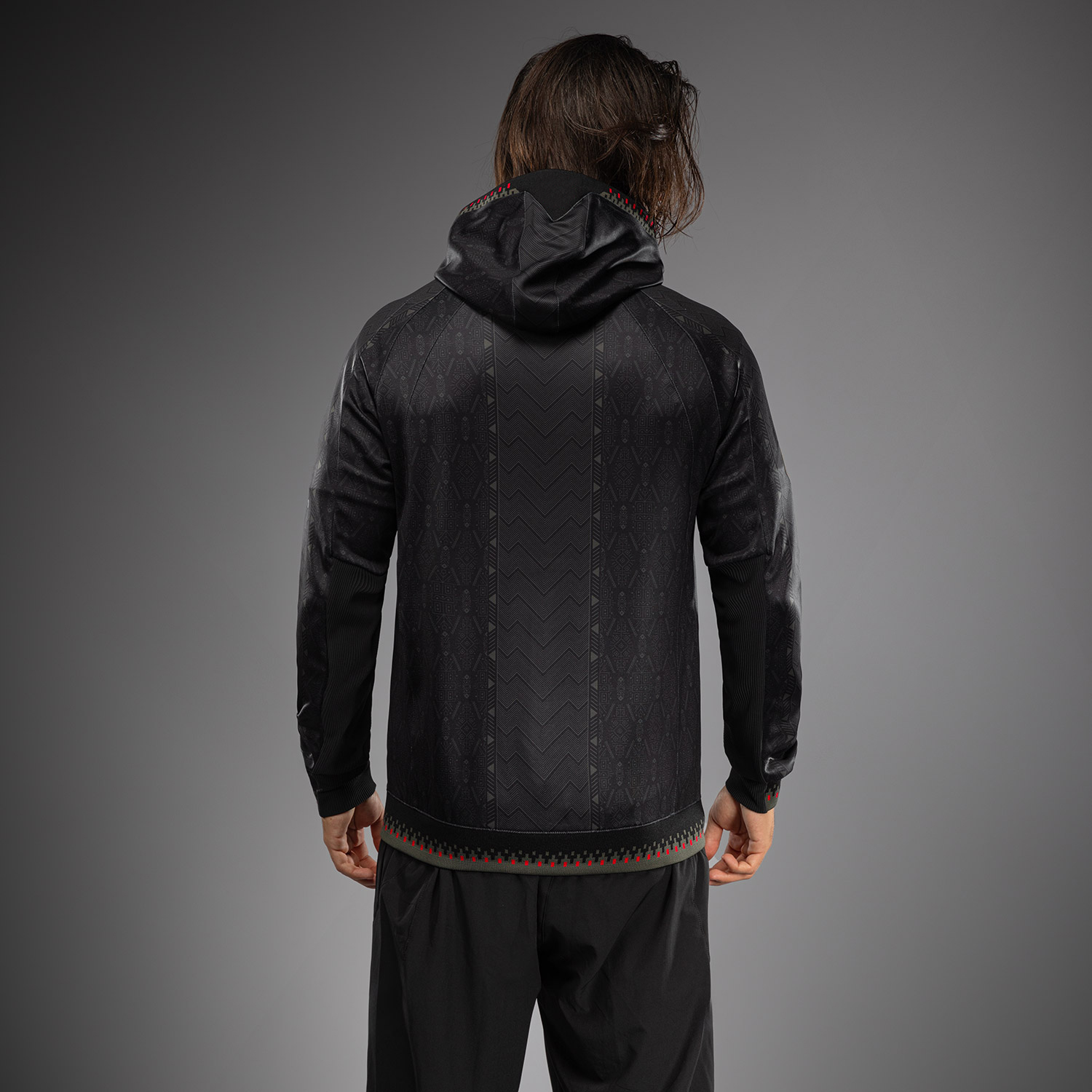 Noche 2.0 Custom Men’s Zipper Hoodie – Personalized Black Edition - Image 2