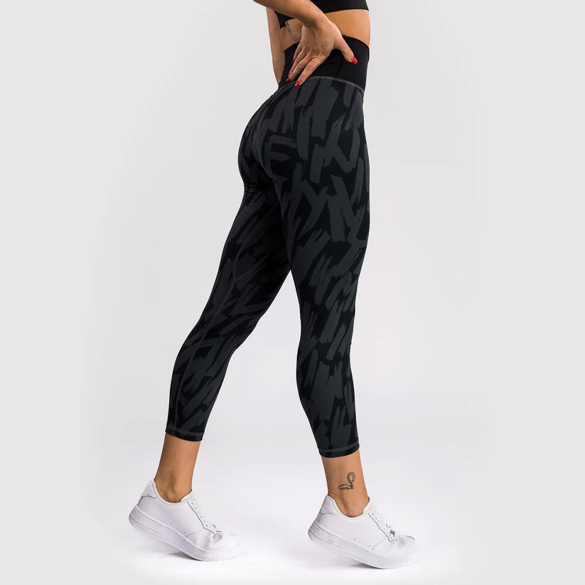 Graffiti by Venam – Custom Women’s Full-Length Leggings – Urban Charcoal - Image 2