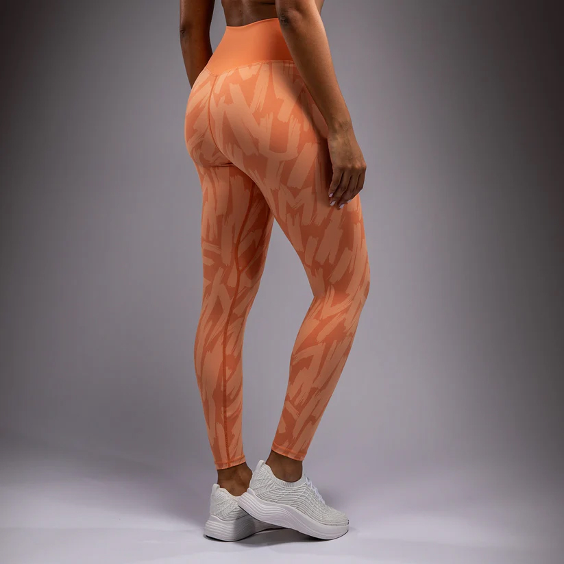 Graffiti by Venam – Custom Women’s Full-Length Leggings – Velvet Apricot - Image 3